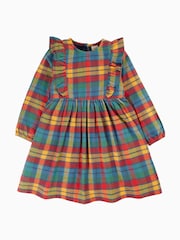 Frugi Blue Rainbow Check Dress - Image 3 of 6