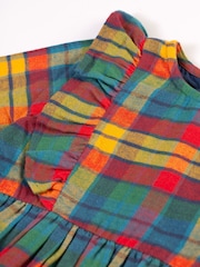 Frugi Blue Rainbow Check Dress - Image 4 of 6