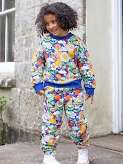 Frugi Albastru All Over Flower Imprimeu Malpas Joggers - Imaginea 2 din 5