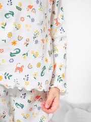 Frugi All-Over Print White Pyjamas - Image 2 of 6