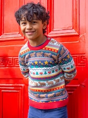 Frugi Boys Red Forest Jumper - Image 1 of 5