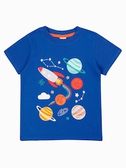 Frugi Blue Space Rocket Applique Top - Image 1 of 4
