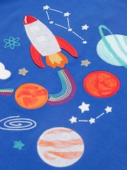 Frugi Blue Space Rocket Applique Top - Image 3 of 4
