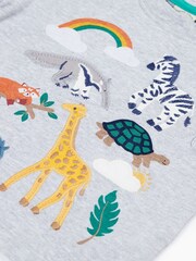 Frugi Grey Applique Animals Top - Image 3 of 3
