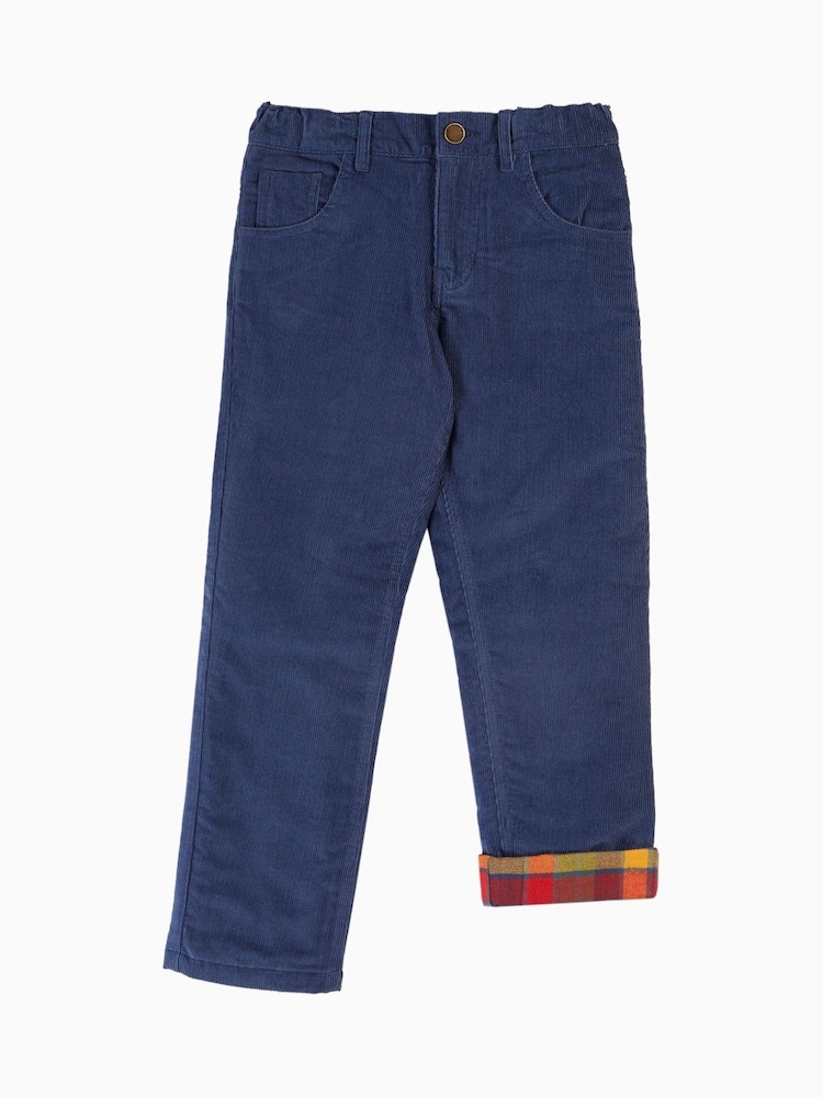 Frugi Boys Blue Slim Corduroy Trousers - Imagen 1 de 5