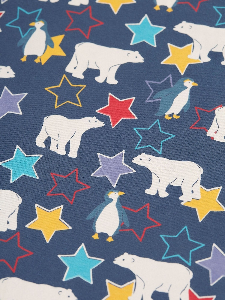Frugi Blue Longsleeve Polar Bear Polo Shirt - Image 5 of 5 Frugi Blue Longsleeve Polar Bear Polo Shirt - Image 5 of 5