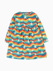 أزرق ـ فستان بتصميم خيوط مموجة Start من Frugi - Image 2 of 5