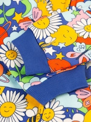 Frugi Girls Blue Flower Print Comfy All-In-One - Image 3 of 3