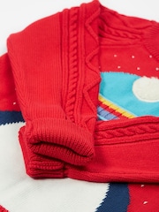 Frugi Boys Red Penguin Knitted Christmas Jumper - Image 6 of 6
