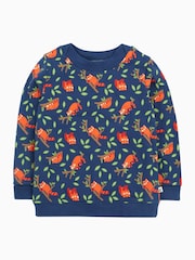 Frugi Blue Easy On Printed Jumper - Image 2 of 5