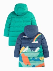 Frugi Blue Reversible Toasty Terrain Jacket - Image 3 of 6