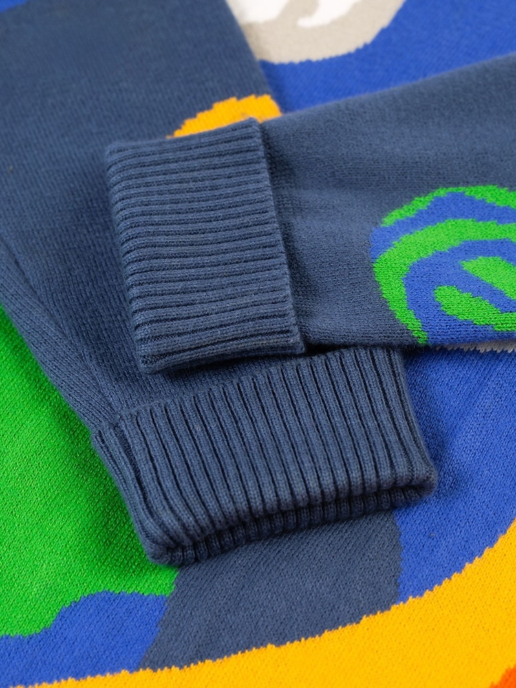 Frugi Boys Blue Space Knitted Jumper - Image 5 of 5
