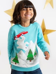 Frugi Blue Polar Bear Knitted Jumper - Image 1 of 5