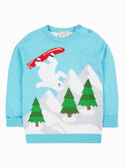 Frugi Blue Polar Bear Knitted Jumper - Image 2 of 5
