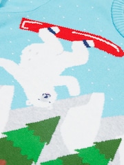 Frugi Blue Polar Bear Knitted Jumper - Image 5 of 5