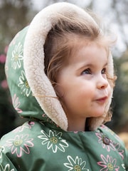 Frugi Green All Over Print Parka Coat - Image 2 of 6