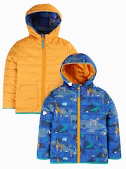 Frugi Blue Reversible Toasty Trail Jacket - Image 3 of 8