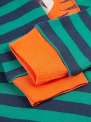 Frugi Green Striped Tiger Rowan Romper - Image 3 of 3