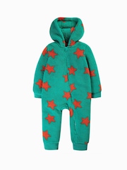 Frugi Green Stars Cosy Snuggle Suit: All-In-One - Image 1 of 6