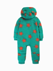 Frugi Green Stars Cosy Snuggle Suit: All-In-One - Image 2 of 6