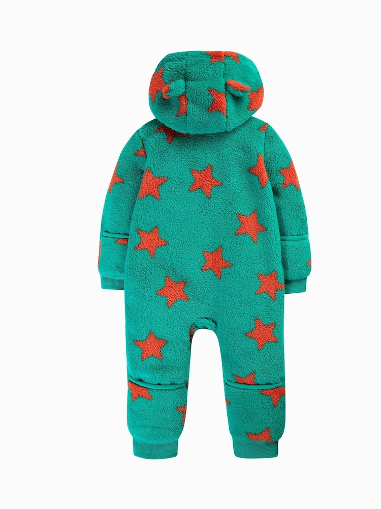 Frugi Green Stars Cosy Snuggle Suit: All-In-One - Image 2 of 6