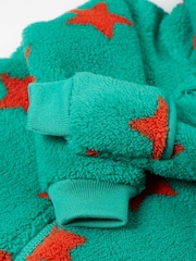 Frugi Green Stars Cosy Snuggle Suit: All-In-One - Image 5 of 6