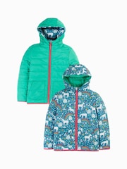 Frugi Blue Reversible Toasty Trail Jacket - Image 3 of 8