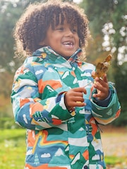 Frugi Blue Waterproof Wavy Stars Snow And Ski Coat - Image 1 of 6
