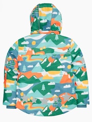 Frugi Blue Waterproof Wavy Stars Snow And Ski Coat - Image 3 of 6