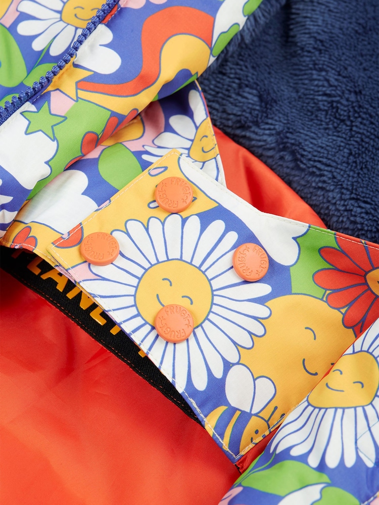 Frugi בצבע כחול, מעיל סקי ושלג חסין מים עם הדפס פרח - Image 6 of 9