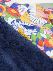 Frugi Blue Waterproof Flower Print Snow And Ski Coat - Image 8 of 9