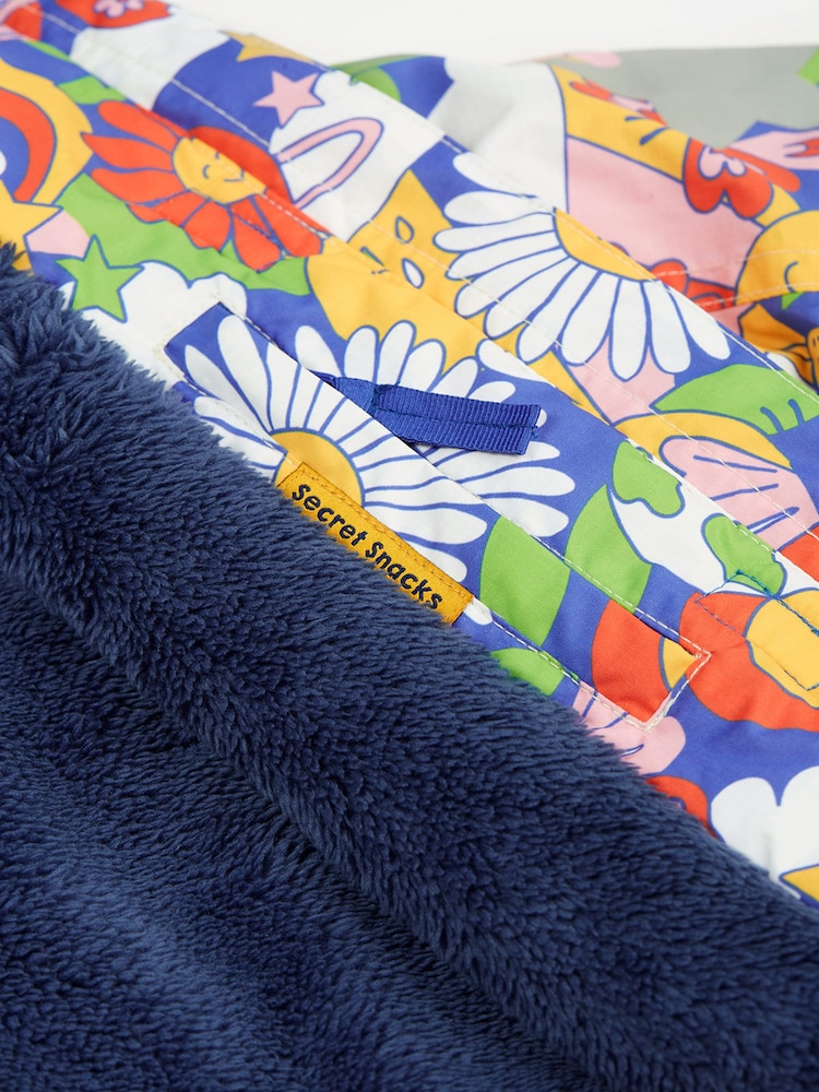 Frugi בצבע כחול, מעיל סקי ושלג חסין מים עם הדפס פרח - Image 8 of 9