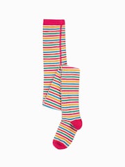 Frugi Pink Multi Stripe Norah Tights - Image 1 of 3