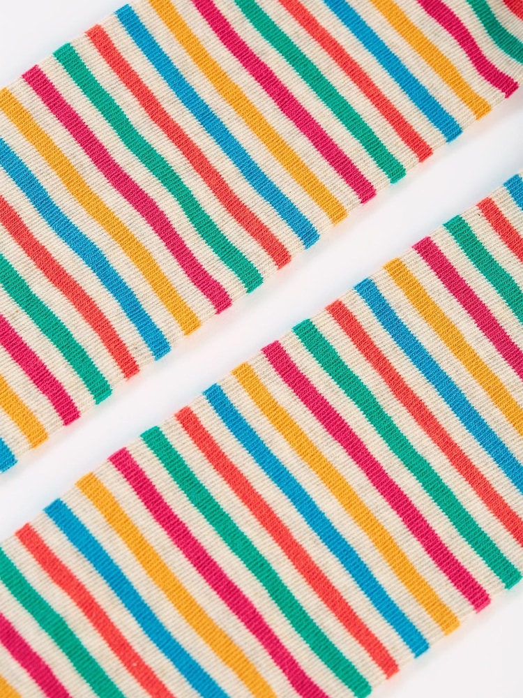 Frugi Pink Multi Stripe Norah Tights - Image 2 of 3