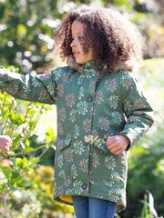 Frugi Green All-Over Print Waterproof Parka Coat - Image 1 of 10