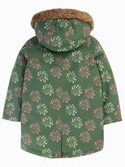 Frugi Green All-Over Print Waterproof Parka Coat - Image 5 of 10