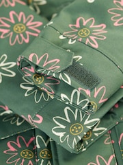 Frugi Green All-Over Print Waterproof Parka Coat - Image 8 of 10