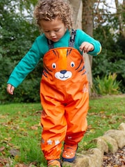 Frugi Orange Waterproof Puddle Buster Trousers - Image 1 of 7