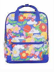 Frugi Blue Flowers All Over Print Explorers Backpack - Image 1 of 6