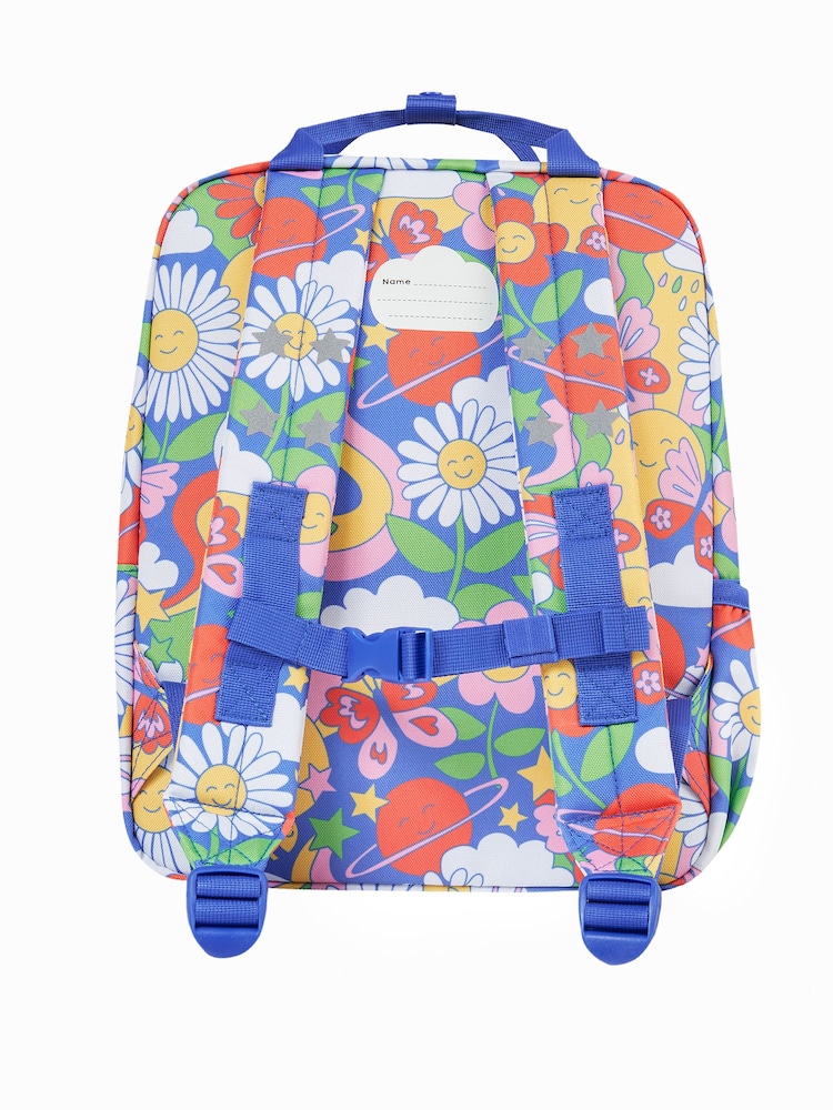 Frugi Blue Flowers All Over Print Explorers Backpack - Image 2 of 6