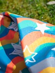 Frugi Blue Printed Wavy Stars Puddle Buster Waterproof Coat - Image 3 of 8