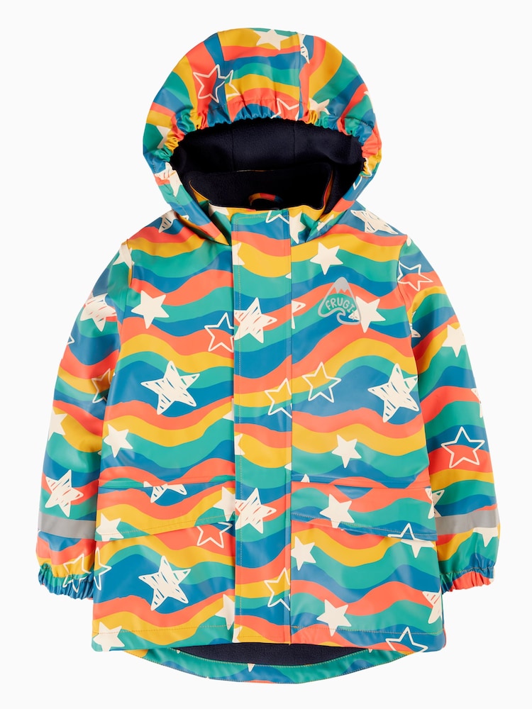 Водонепроникне пальто Frugi синій Printed Wavy Stars Puddle Buster - Image 4 of 8