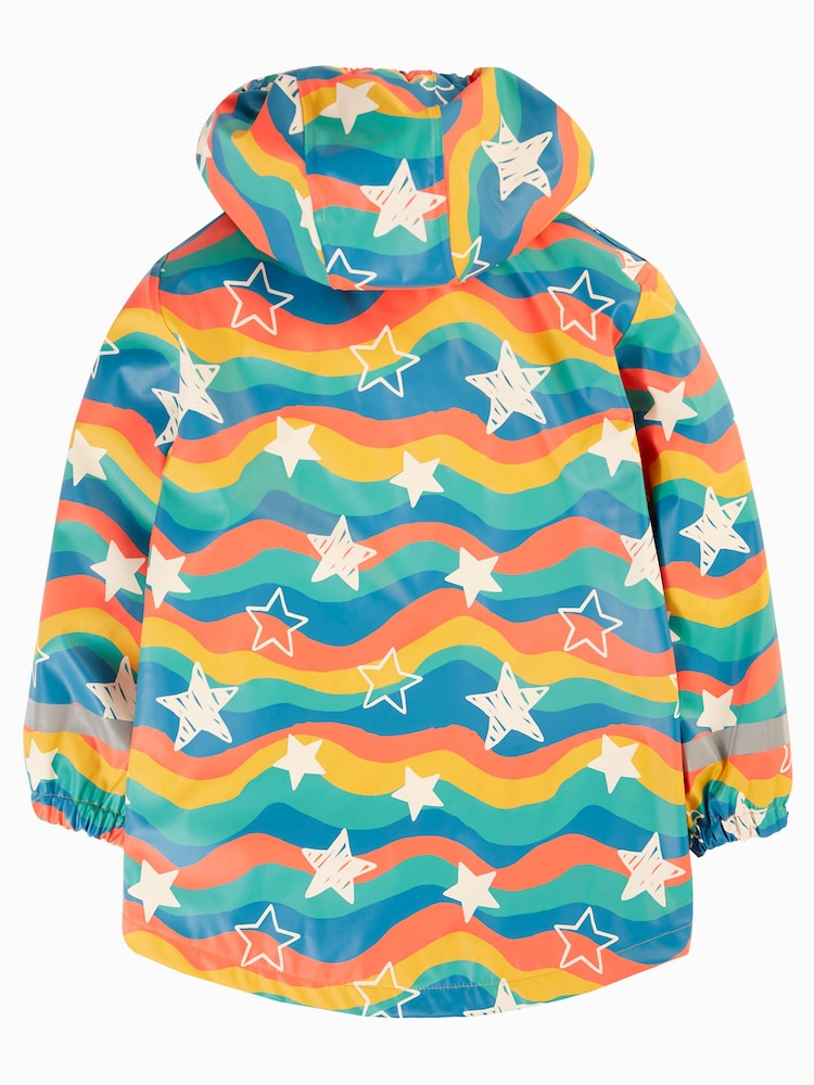 Водонепроникне пальто Frugi синій Printed Wavy Stars Puddle Buster - Image 5 of 8