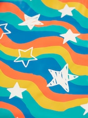 Frugi Blue Printed Wavy Stars Puddle Buster Waterproof Coat - Image 8 of 8