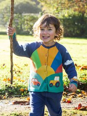 Frugi Blue Multi Coloured Applique Cardigan - Image 1 of 6