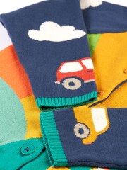 Frugi Blue Multi Coloured Applique Cardigan - Image 5 of 6