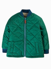 Frugi Green Robin Reversible Quilted Jacket - Изображение 3 из 6