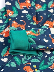 Mono azul con cremallera y diseño de tigres Zelah de Frugi - Imagen 4 de 4