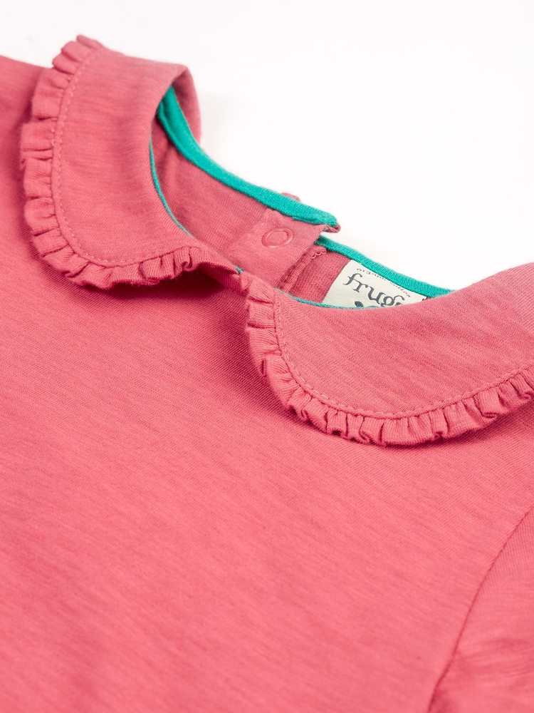 Frugi Pink Cat Collared Tunic Top - صورة 2 من 4 Frugi Pink Cat Collared Tunic Top - صورة 2 من 4