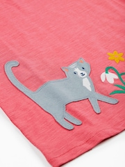 Frugi Pink Cat Collared Tunic Top - Image 3 of 4